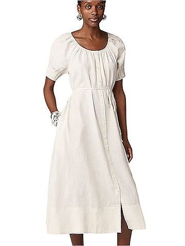 J.Crew Hampton Button Up Linen Midi Casual Dress (view 1)