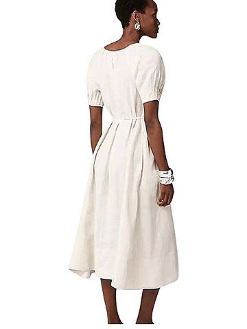 J.Crew Hampton Button Up Linen Midi Casual Dress (view 2)