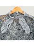 Self-Portrait 100% Polyester Floral Blue Long Sleeve Blouse Size 0 - photo 3