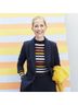 Halogen X Atlantic-Pacific Stripes Orange Blue Pullover Sweater Size XS - photo 6