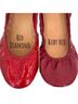 Tieks 100% Patent Leather Red Flats Size 6 - photo 15