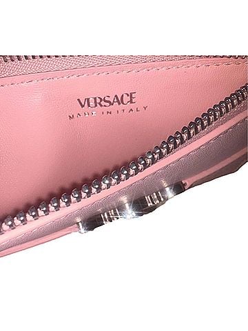 Versace Women's Leather Zipper Card Holder Slim Wallet (view 2)
