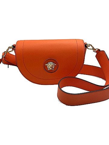 Versace Women's Half-Moon La Medusa Vitello Leather Crossbody Handbag (view 1)