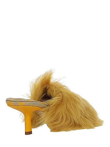 Burberry Women's Jackie Shearling Mules (view 2)