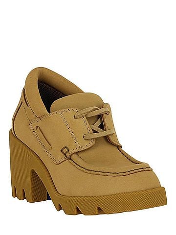 Burberry Women's Stride Leather Heeled Loafers (view 2)