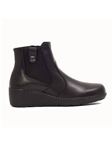 Andrea Women's Exclusive Leather Wedge Booties (view 1)