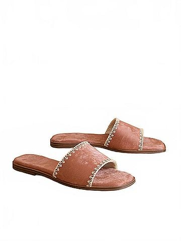Oasis Society Women's Emmie Border Stitch Summer Sandals (view 2)