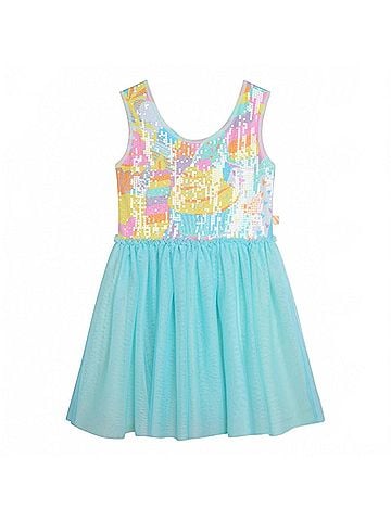 Lily Rose Sequin Tulle Dress With Glitter Crown (view 1)