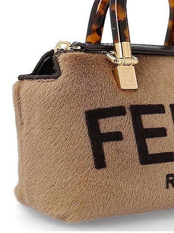 Fendi Women's Roma By The Way Lamb Fur Mini Crossbody Bag (view 2)