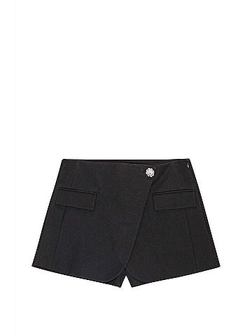 Ganni Heavy Cotton Tailored Shorts (view 1)