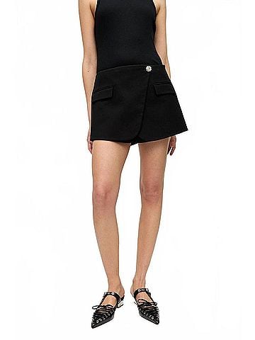 Ganni Heavy Cotton Tailored Shorts (view 2)