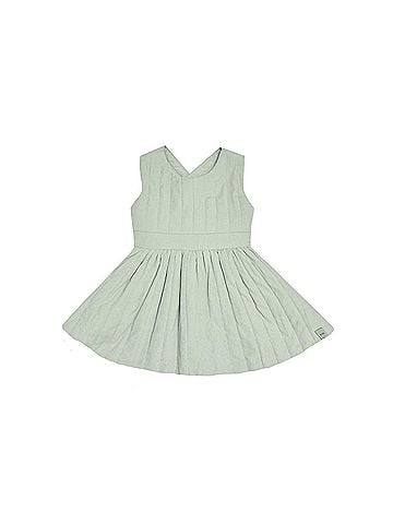 Omamimini Quilted Poplin Pinafore Dress (view 1)