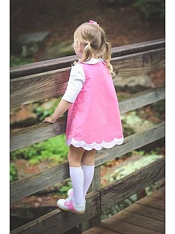 The Proper Peony Girl's Hazel Corduroy Jumper Dress (view 2)