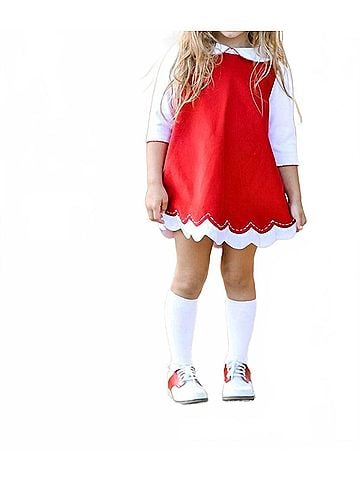 The Proper Peony Girl's Hazel Corduroy Jumper Dress (view 2)