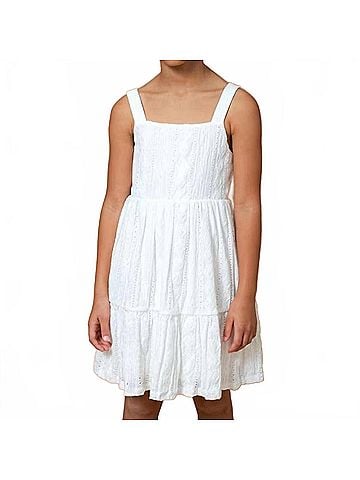 Mayoral Bright Eyelet Dress For Girls (view 2)