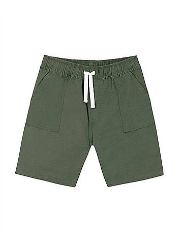 Petit Bateau Kid's Cotton And Linen Twill Shorts (view 1)