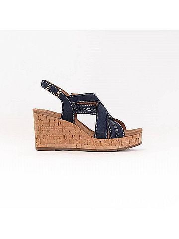Clarks Women's Sabina Sling Cork-Wrapped Wedge (view 1)