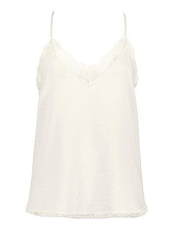 Bishop + Young Ultra Violet Lotus Cami Top in Blanc (view 1)