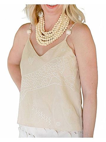 Anna Cate Reece Tank Top in Neutral (view 2)