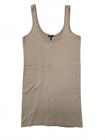 Monrow Women's Classic Layer Tank in Taupe (view 1)
