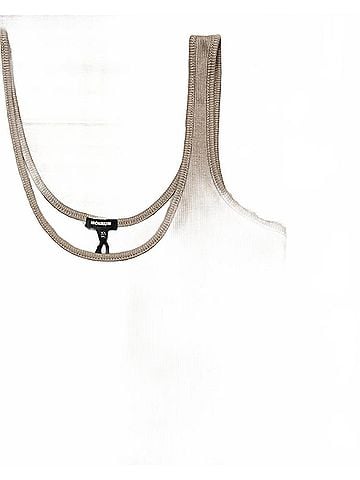 Monrow Women's Classic Layer Tank in Taupe (view 2)