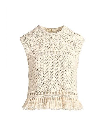 Marie Oliver Mira Crochet Top in Vesper (view 1)