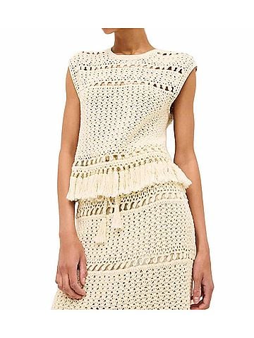 Marie Oliver Mira Crochet Top in Vesper (view 2)