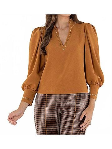 Emily McCarthy Hampton Top in Brown Sugar (view 2)