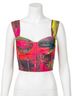 Line & Dot Pink Miley Bustier Top in Pink Multi Size L - photo 1