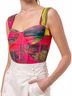 Line & Dot Pink Miley Bustier Top in Pink Multi Size L - photo 2