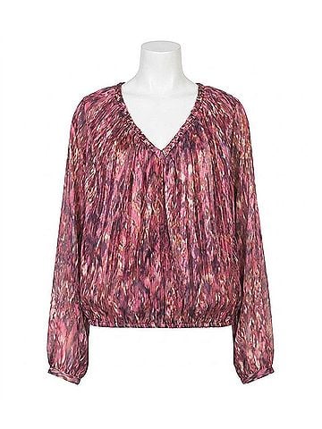 Dear John Piaf Novelty Top in Pomegranate Flame (view 1)