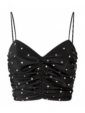 Pinko Nevache Taffeta Top in Black (view 1)