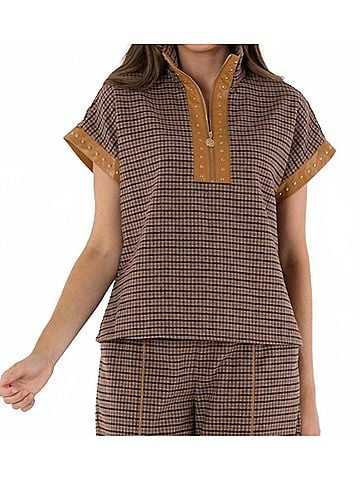 Emily McCarthy Poppy Tweed Top in Tweed (view 2)