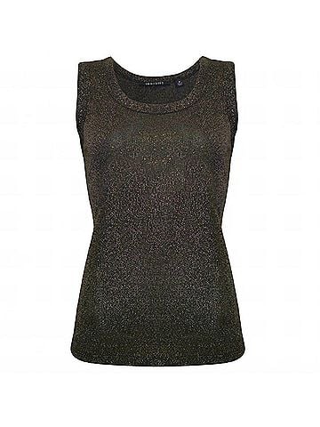 Insight Women's Solid Tank in Black Gold (view 1)