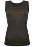 Insight Solid Black Women's Solid Tank in Black Gold Size L - photo 2