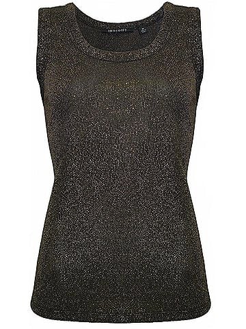 Insight Women's Solid Tank in Black Gold (view 2)