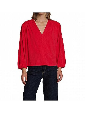 NATION LTD Twyla Long Sleeve Top in Tango (view 2)