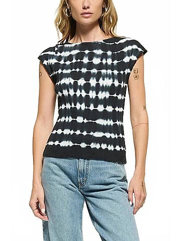 NATION LTD Jilli Tie Dye Top in Tie Dye Stripe (view 2)