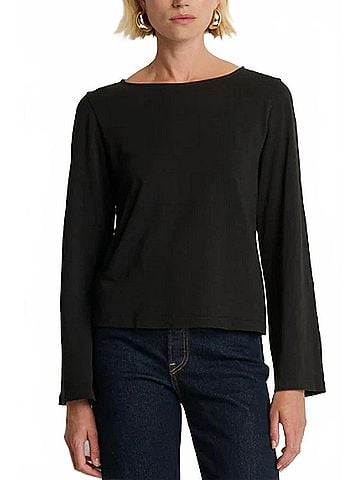 NATION LTD Tavin Tie Back Top in Jet Black (view 2)