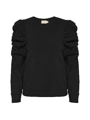 NATION LTD Perla Gathered Sweatshirt in Green Tea (view 1)