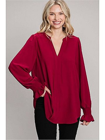 Jodifl Retail Therapy Top in Burgundy (view 2)