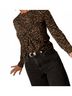 NATION LTD Animal Print Brown Marion Twist Front Tee in Leopard Size M - photo 4
