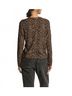 NATION LTD Animal Print Brown Marion Twist Front Tee in Leopard Size M - photo 5