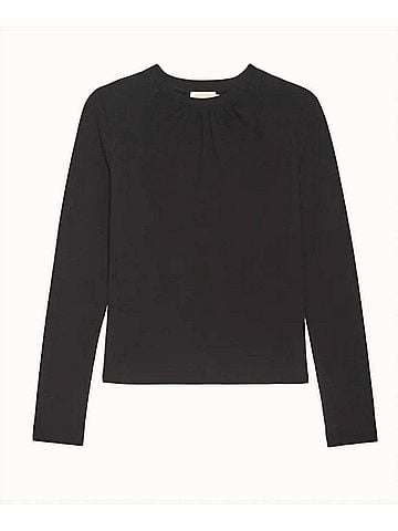 NATION LTD Alejandra Long Sleeve Tee in Charcoal (view 1)