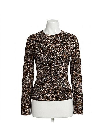 NATION LTD Marion Twist Front Tee in Leopard (view 1)