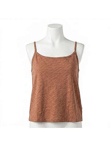 Lilla P Women's Elastic Hem Camisole Top in Burnt Sienna (view 1)