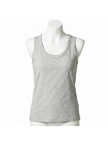 Lilla P Women's Scoop Tank Top in Grey (view 1)