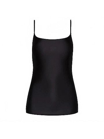 Commando Women's Faux Silk Camisole Top in Black (view 1)