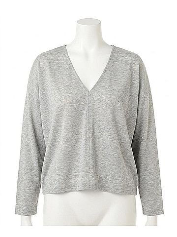 Lilla P Sparkle Double V Top in Heather Sparkle (view 1)
