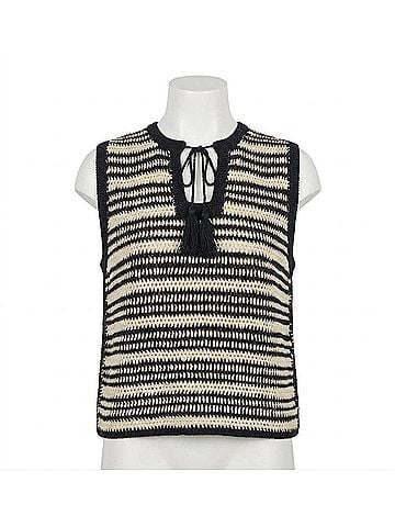 NATION LTD Priscilla Crochet Tank in Seascape Stripe (view 1)